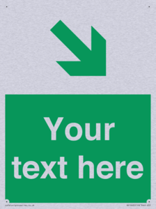 Custom Safe condition: Green Down right arrow